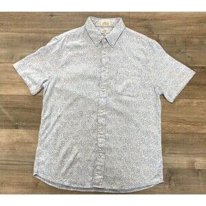 Faherty Mens XL Short Sleeve Breeze Shirt Summer Hawaiian Floral Linen Blend